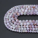 Lavender Moon Round Smooth Beads, Sku#U2399