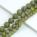 Genuine Peridot Round Smooth Beads, Sku#U2401