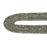 2x2mm Pyrite Faceted Cube Beads, Sku#U2403