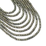 2x2mm Pyrite Faceted Cube Beads, Sku#U2403