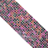 6mm Faceted Coin Watermelon Jade Beads, Sku#U2407