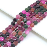 6mm Faceted Coin Watermelon Jade Beads, Sku#U2407