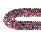 6mm Faceted Coin Watermelon Jade Beads, Sku#U2407
