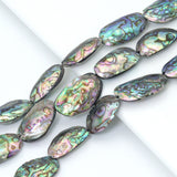 High Qulaity Natural Iridescent Abalone puffy Oval Beads, 16inch full strand, sku#U2412
