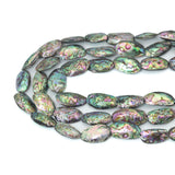 High Qulaity Natural Iridescent Abalone puffy Oval Beads, 16inch full strand, sku#U2412