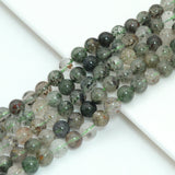 Genuine Chlorite Quartz Round Smooth Beads, Sku#U2421