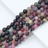 Genuine Watermelon Tourmaline Round Smooth Beads, Sku#U2422