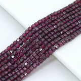3x3mm Faceted Cube Quality Garnet Beads, Sku#U2425