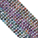 10mm Faceted Coin Tiger Eye Beads, Sku#U2427