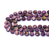 10mm Faceted Coin Tiger Eye Beads, Sku#U2427