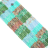 6mm Faceted Coin Mixed Stone Beads,Sku#U2434