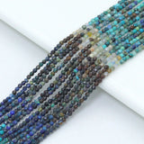 2mm Turquoise and Chryscolla Round Faceted Beads, Sku#U2436