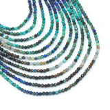 2mm Turquoise and Chryscolla Round Faceted Beads, Sku#U2436