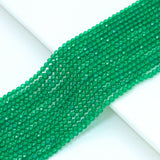 2.5mm Emerald Crystal Round Faceted Beads, Sku#U2444