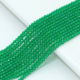 2mm Emerald Crystal Round Faceted Beads, Sku#U2445