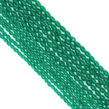 2x3mm/3x5mm Emerald Crystal Smooth Rice Shape Beads, Sku#U2446