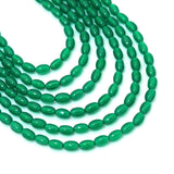 2x3mm/3x5mm Emerald Crystal Smooth Rice Shape Beads, Sku#U2446