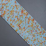 2x3mm Blue Yellow Orange CZ Faceted Rondele Beads, Sku#U2449