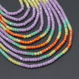 2x3mm Mixed Color CZ Faceted Rondelle Beads, Sku#U2452