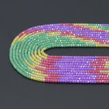 2x3mm Mixed Color CZ Faceted Rondelle Berads, Sku#U2454