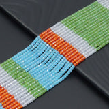 2x3mm Mixed Color CZ Faceted Rondelle Beads, Sku#U2455