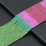 2x3mm Mixed Color CZ Faceted Rondelle Beads, Sku#U2456
