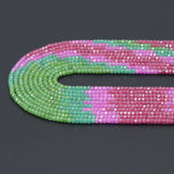 2x3mm Mixed Color CZ Faceted Rondelle Beads, Sku#U2456