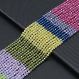 Mixed Color CZ Round Faceted Beads, Sku#U2459