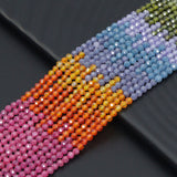Mixed Color CZ Round Faceted Beads, Sku#U2460