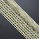 Light Yellow CZ Round Faceted Beads, Sku#U2463