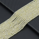 Light Yellow CZ Round Faceted Beads, Sku#U2463