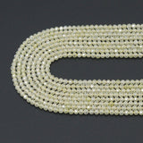 Light Yellow CZ Round Faceted Beads, Sku#U2463