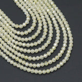Light Yellow CZ Round Faceted Beads, Sku#U2463
