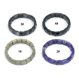 12x12mm Cushion Square Cut Stretcgy Btacelet, Sku#U2467