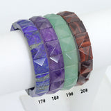 12x12mm Cushion Square Cut Stretcgy Btacelet, Sku#U2467