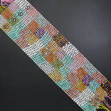 4mm Smooth Cube Mixed Stone Beads, Sku#U2469