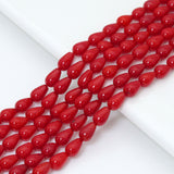 Teardrop Coral Beads, Sku#U2483