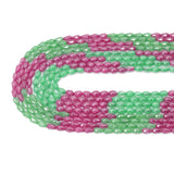 Green Pink Smooth Oval and Faceted Teardrop CZ Beads, Sku#U2486