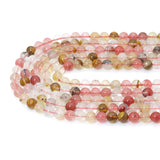 Strawberry Quartz Round Smooth Beads, Sku#U2493
