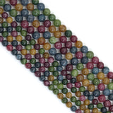Mixed Color Jade Round Smooth Beads, Sku#U2495