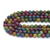 Mixed Color Jade Round Smooth Beads, Sku#U2495