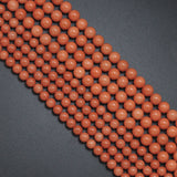 Orange Jade Round Smooth Beads, Sku#U2496