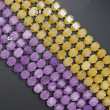 11x15mm Faceted Chunky Jade Beads, Sku#U2497