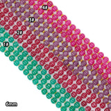 6mm Carved Pumpkin Pink CZ Beads, Sku#U2498-1