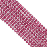 6mm Carved Pumpkin Pink CZ Beads, Sku#U2498-1