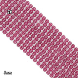6mm Carved Pumpkin Pink CZ Beads, Sku#U2498-1