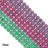 6mm Carved Pumpkin Pink CZ Beads, Sku#U2498-1