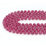 6mm Carved Pumpkin Pink CZ Beads, Sku#U2498-1