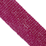 3x5mm/4x6mm Red Corundum Faceted Oval Beads, Sku#U2501
