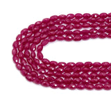 3x5mm/4x6mm Red Corundum Faceted Oval Beads, Sku#U2501